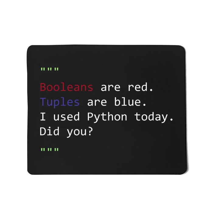 Python Poem Mousepad