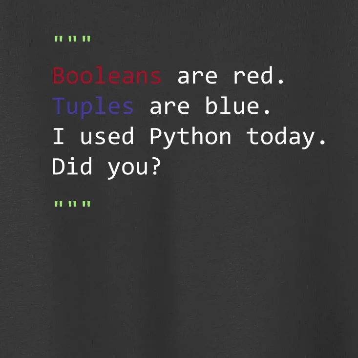 Python Poem Toddler T-Shirt