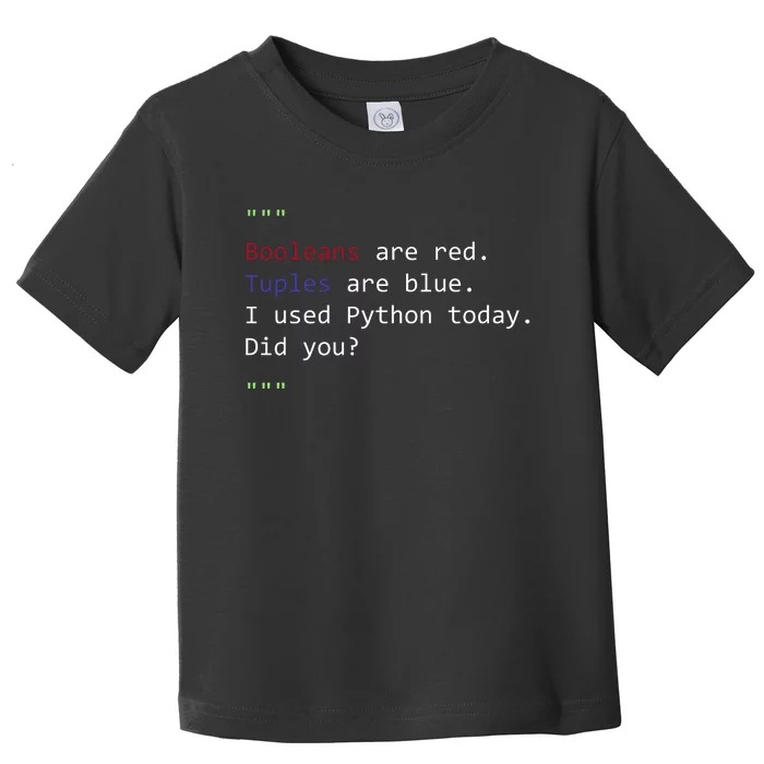 Python Poem Toddler T-Shirt