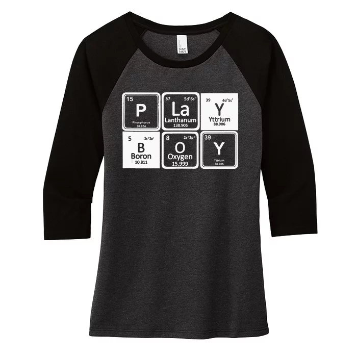 Play Periodic Profession Career Worker Women's Tri-Blend 3/4-Sleeve Raglan Shirt