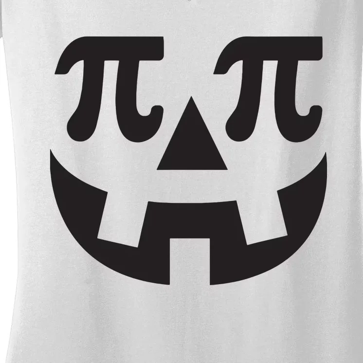 Pumpkin Pi Pie Shirts Punny Halloween Costume Math Pun Women's V-Neck T-Shirt