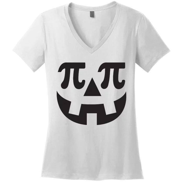 Pumpkin Pi Pie Shirts Punny Halloween Costume Math Pun Women's V-Neck T-Shirt