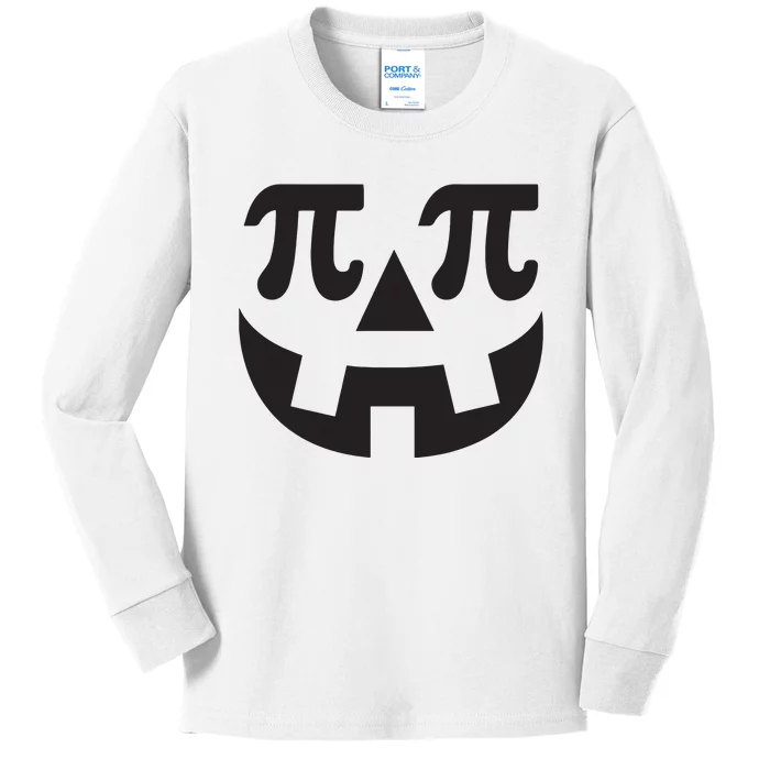 Pumpkin Pi Pie Shirts Punny Halloween Costume Math Pun Kids Long Sleeve Shirt