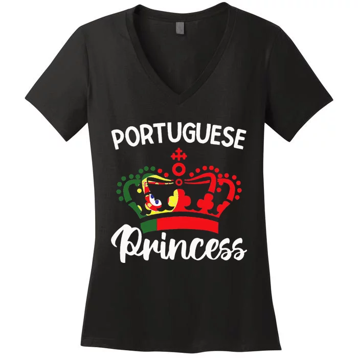 Princess Portugal Portuguese Women's V-Neck T-Shirt