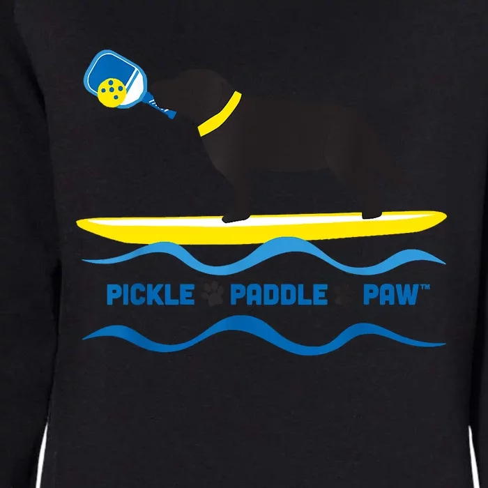 Pickle Paddle Paw Dog Paddling And Playing Pickleball Womens California Wash Sweatshirt