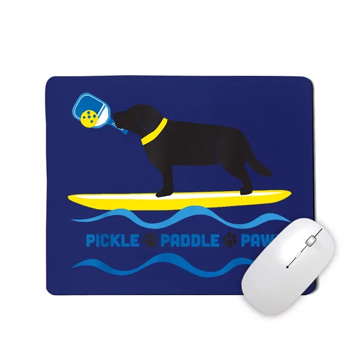 Pickle Paddle Paw Dog Paddling And Playing Pickleball Mousepad