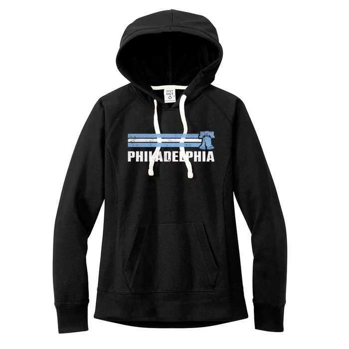 Philly Philadelphia Baseball Retro Vintage Stripes Women's Fleece Hoodie