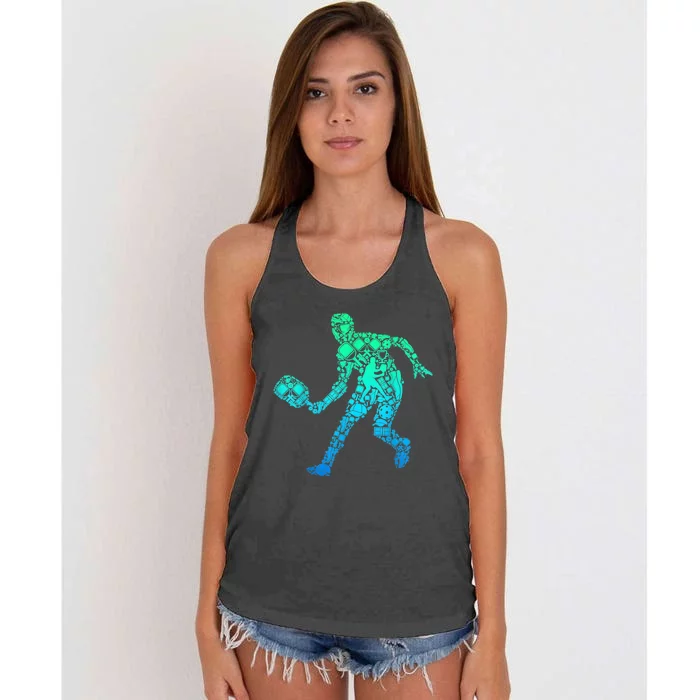 Pickleball Player Women's Knotted Racerback Tank