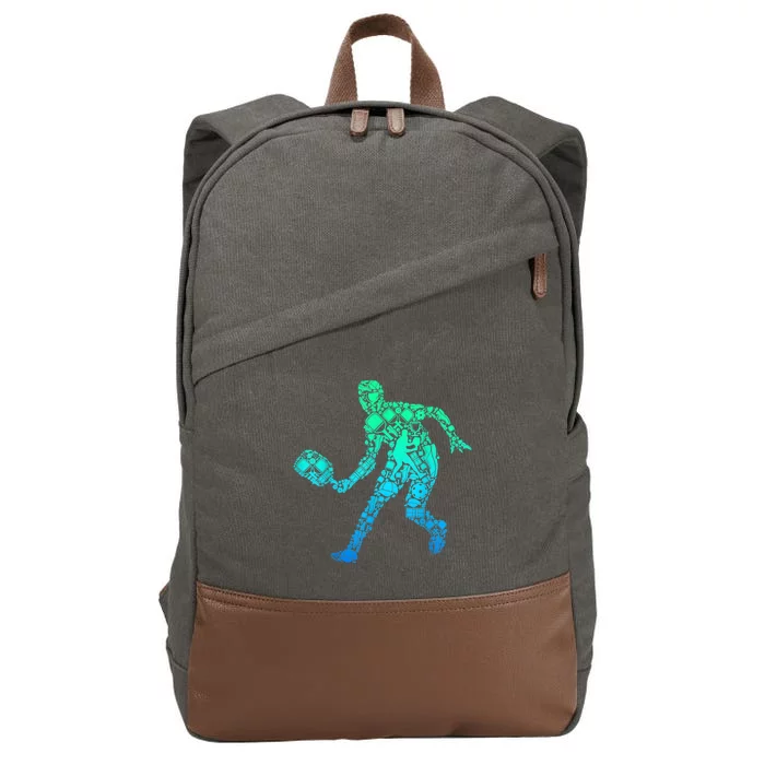 Pickleball Player Cotton Canvas Backpack