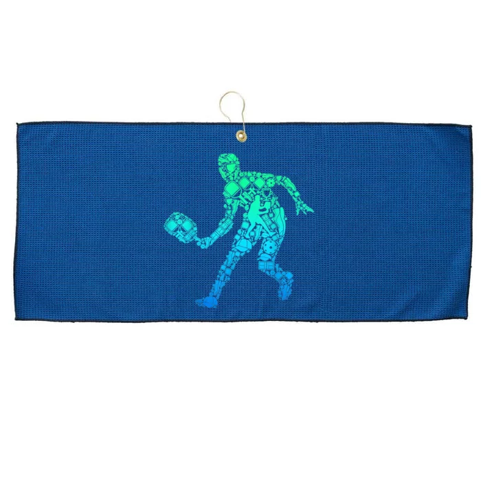 Pickleball Player Large Microfiber Waffle Golf Towel