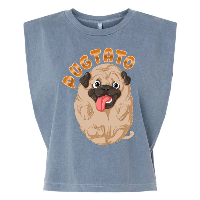 Pug Potato Pugtato Garment-Dyed Women's Muscle Tee