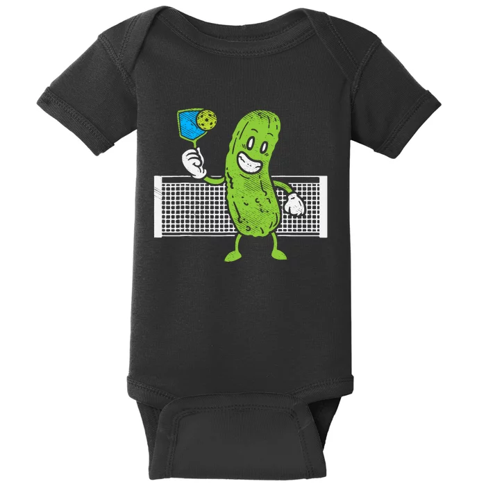 Pickle Playing Pickleball Funny Paddleball Gift Baby Bodysuit