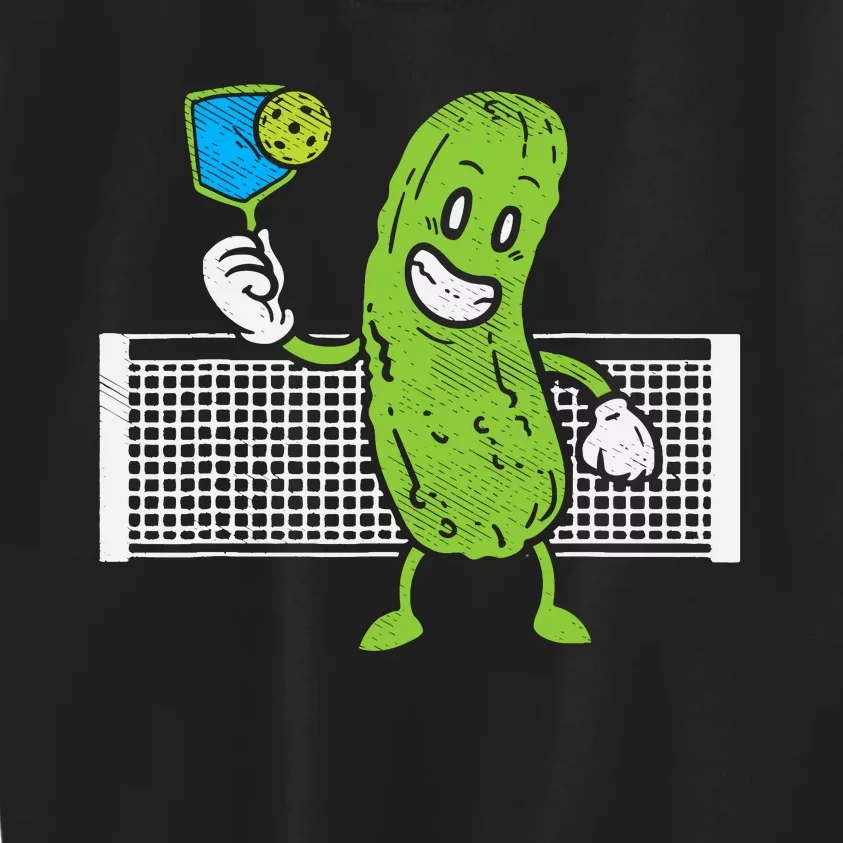 Pickle Playing Pickleball Funny Paddleball Gift Kids Sweatshirt