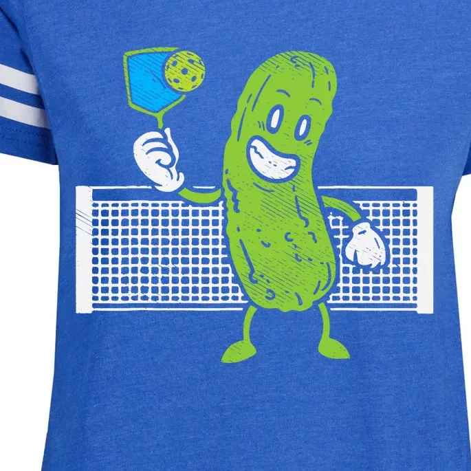 Pickle Playing Pickleball Funny Paddleball Gift Enza Ladies Jersey Football T-Shirt