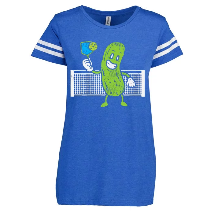 Pickle Playing Pickleball Funny Paddleball Gift Enza Ladies Jersey Football T-Shirt