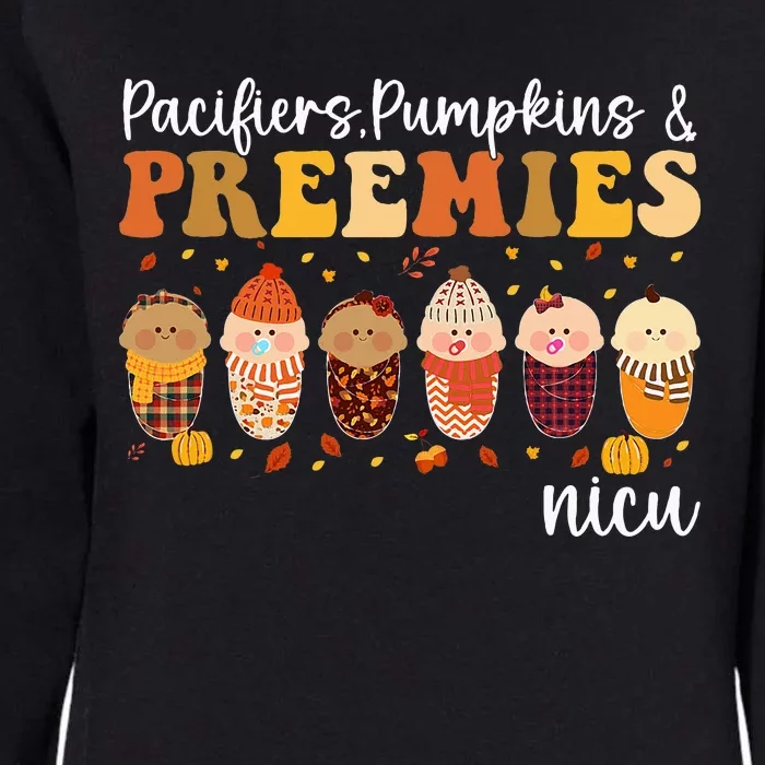 Pacifiers Pumpkins & Preemies Fall Autumn Thanksgiving Nicu Womens California Wash Sweatshirt