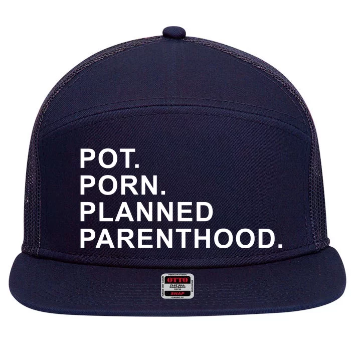 Pot Porn Planned Parenthood 7 Panel Mesh Trucker Snapback Hat