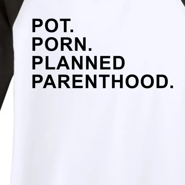 Pot Porn Planned Parenthood Women's Tri-Blend 3/4-Sleeve Raglan Shirt