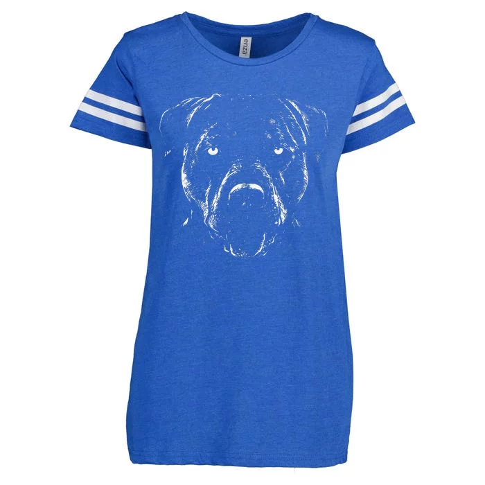 Pitbull Portrait Enza Ladies Jersey Football T-Shirt