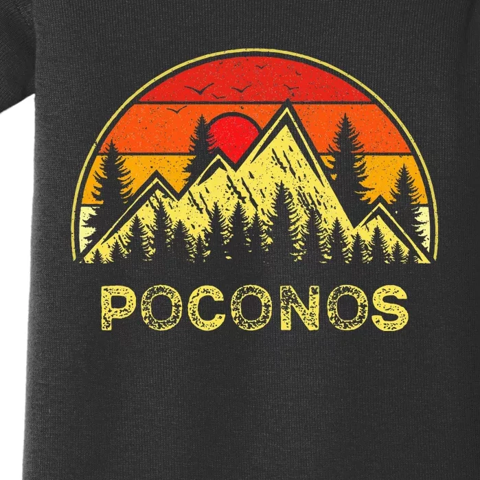 Poconos Pennsylvania Pa Mountains Hiking Souvenir Baby Bodysuit