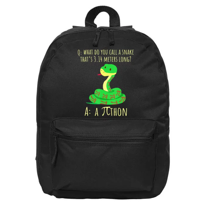 Python Pithon Pi Symbol Math Teacher Funny Pi Day 16 in Basic Backpack