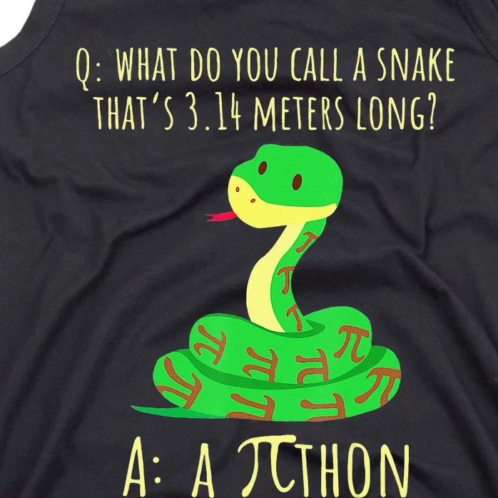 Python Pithon Pi Symbol Math Teacher Funny Pi Day Tank Top