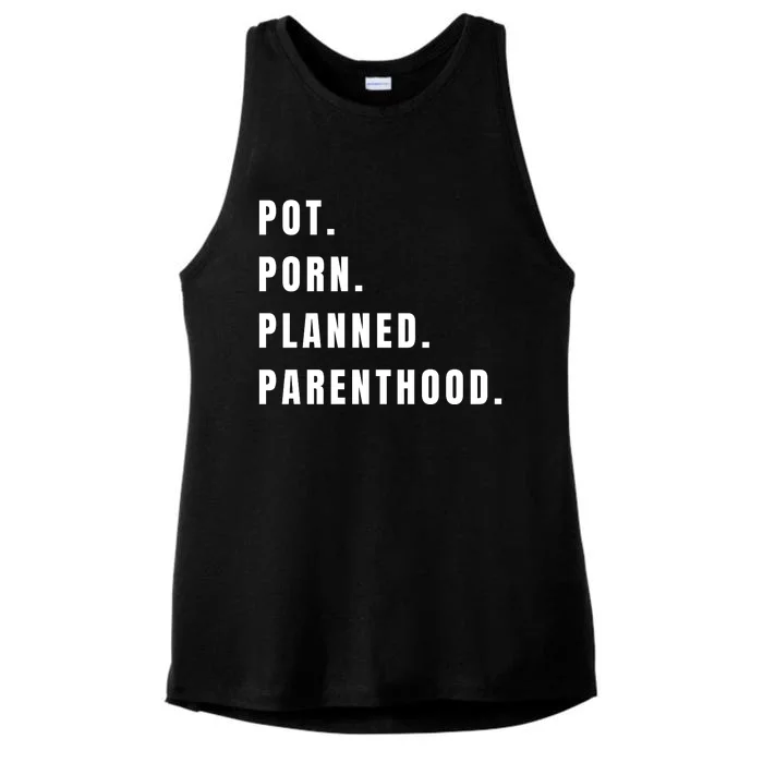 Pot Porn Planned Parenthood Ladies Tri-Blend Wicking Tank