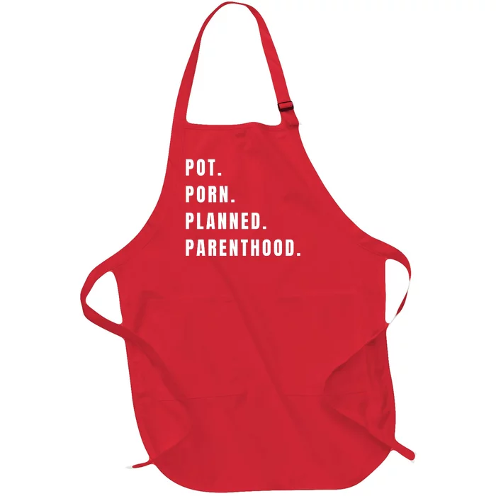 Pot Porn Planned Parenthood Full-Length Apron With Pocket