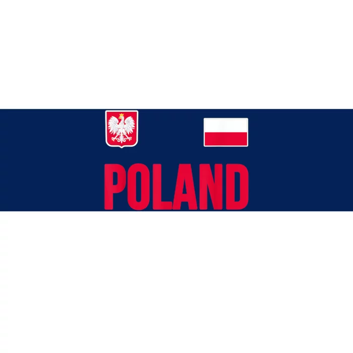 Poland Polska Polish Flag Souvenir Gift Soccer Jersey Bumper Sticker