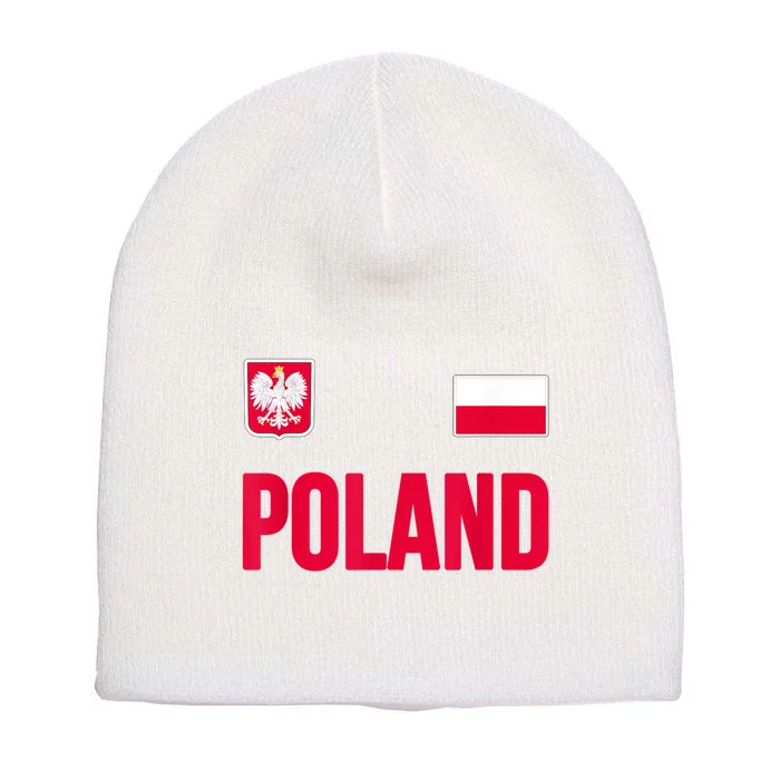 Poland Polska Polish Flag Souvenir Gift Soccer Jersey Short Acrylic Beanie