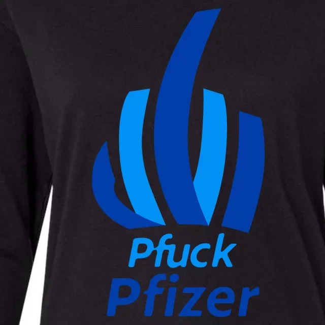 Pfuck Pfizer Womens Cotton Relaxed Long Sleeve T-Shirt