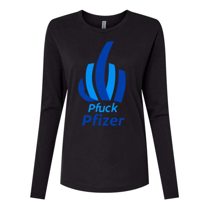 Pfuck Pfizer Womens Cotton Relaxed Long Sleeve T-Shirt