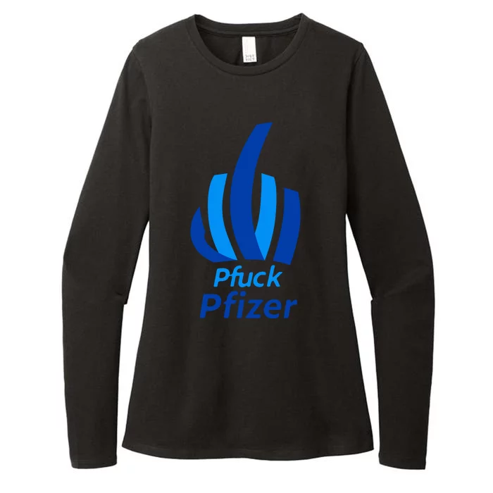 Pfuck Pfizer Womens CVC Long Sleeve Shirt