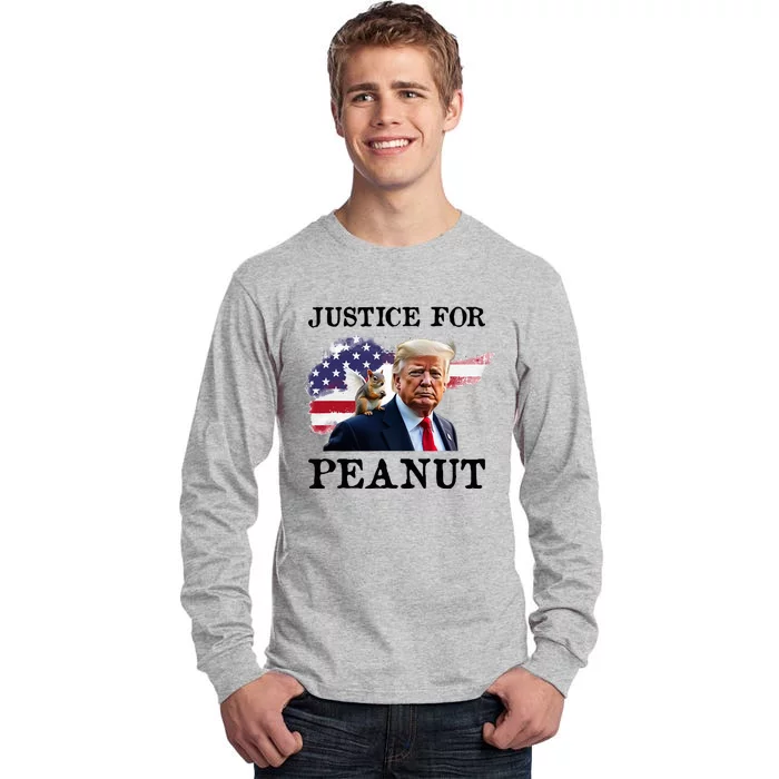 Peanut P’Nut Pnut Justice For Peanut The Squirrel 2024 Tall Long Sleeve T-Shirt