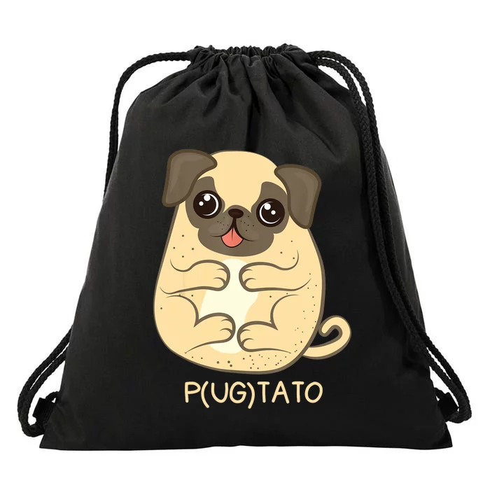 Pugtato Pug Potato Dog Lover TShirt Gift Drawstring Bag