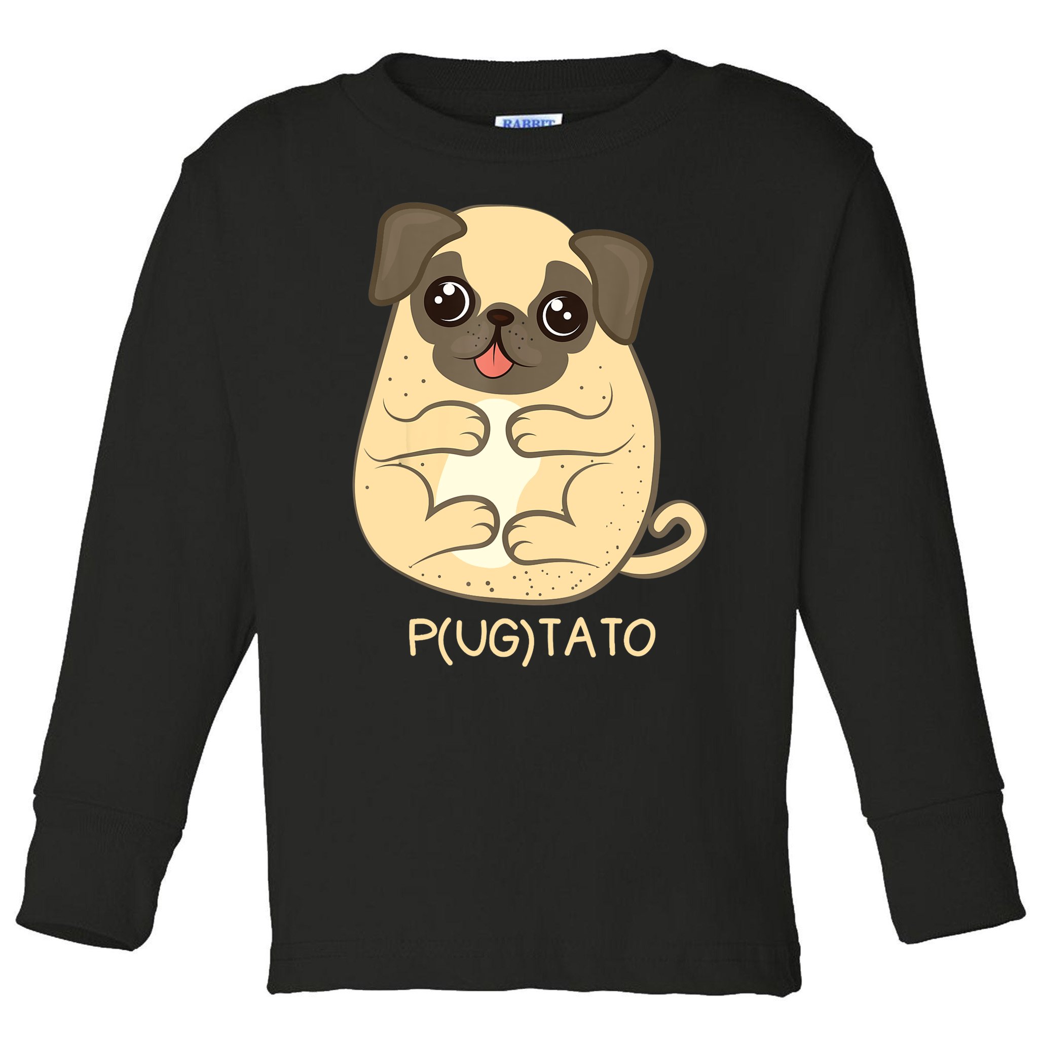 Pugtato Pug Potato Dog Lover TShirt Gift Toddler Long Sleeve Shirt