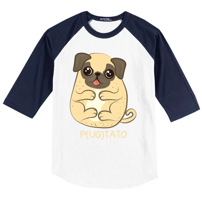 TeeShirtPalace | Pugtato Pug Potato Dog Lover TShirt Gift Baseball Sleeve  Shirt