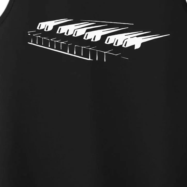 Piano Player Pianist Gift Musician Keyboard Keys Orchestra Performance Tank