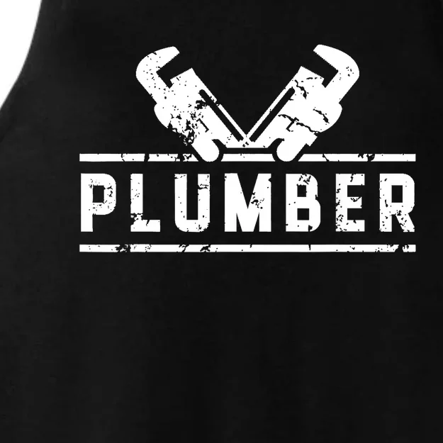 Plumber Profession Plumbing Sayings Job Ladies Tri-Blend Wicking Tank