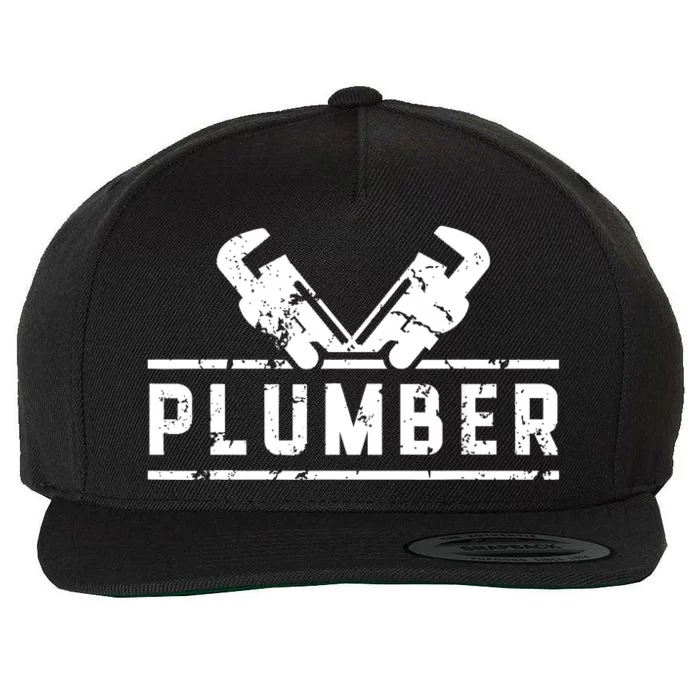 Plumber Profession Plumbing Sayings Job Wool Snapback Cap