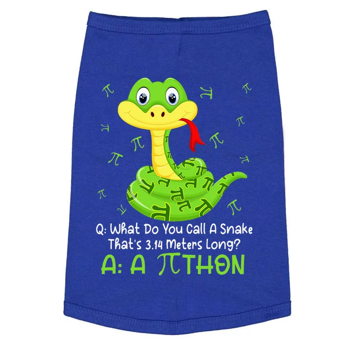 Python Pithon Pi Symbol Funny Math Teacher Pi Day Doggie Tank