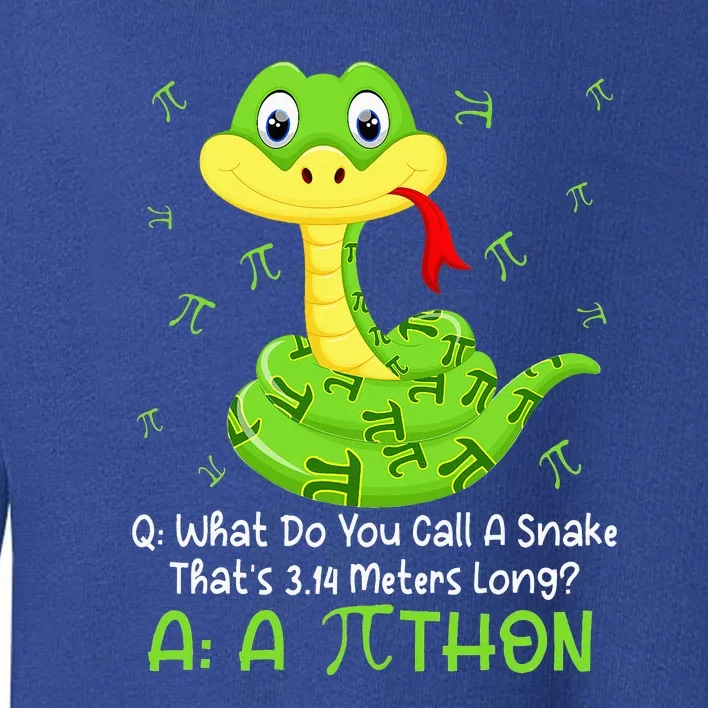 Python Pithon Pi Symbol Funny Math Teacher Pi Day Toddler Sweatshirt