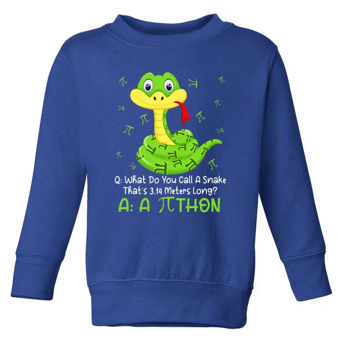 Python Pithon Pi Symbol Funny Math Teacher Pi Day Toddler Sweatshirt