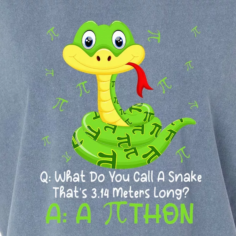 Python Pithon Pi Symbol Funny Math Teacher Pi Day Garment-Dyed Women's Muscle Tee