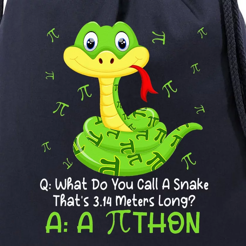 Python Pithon Pi Symbol Funny Math Teacher Pi Day Drawstring Bag