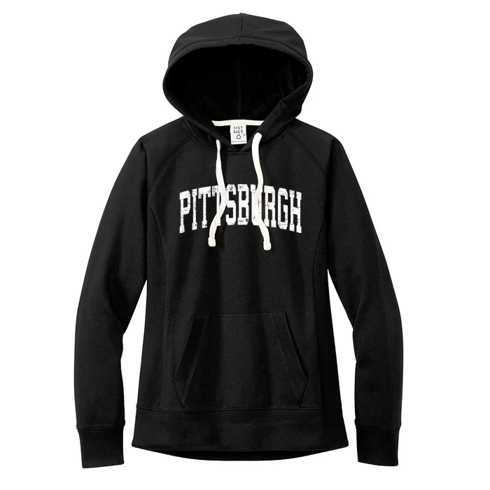 Pittsburgh Pennsylvania PA Vintage Athletic Sports Women's Fleece Hoodie