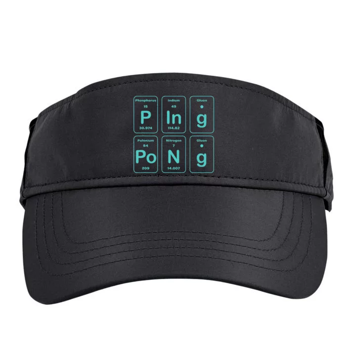 Ping Pong Periodic Table Funny Adult Drive Performance Visor