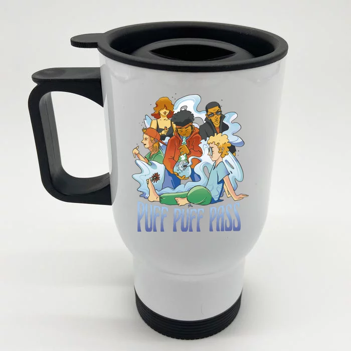 Puff Puff Pass Front & Back Stainless Steel Travel Mug