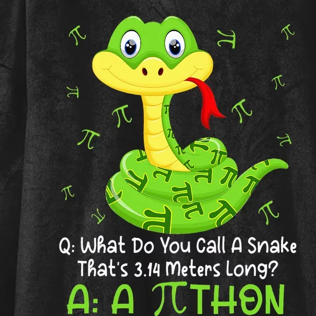 Python Pithon Pi Symbol Funny Math Teacher Pi Day Hooded Wearable Blanket