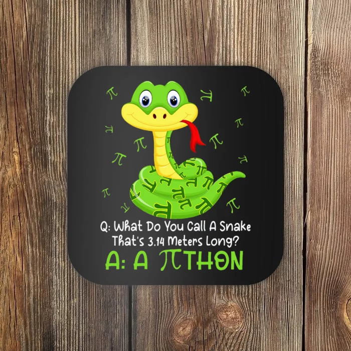 Python Pithon Pi Symbol Funny Math Teacher Pi Day Coaster